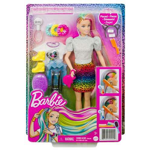 Mattel barbie leopard rainbow - leopard,